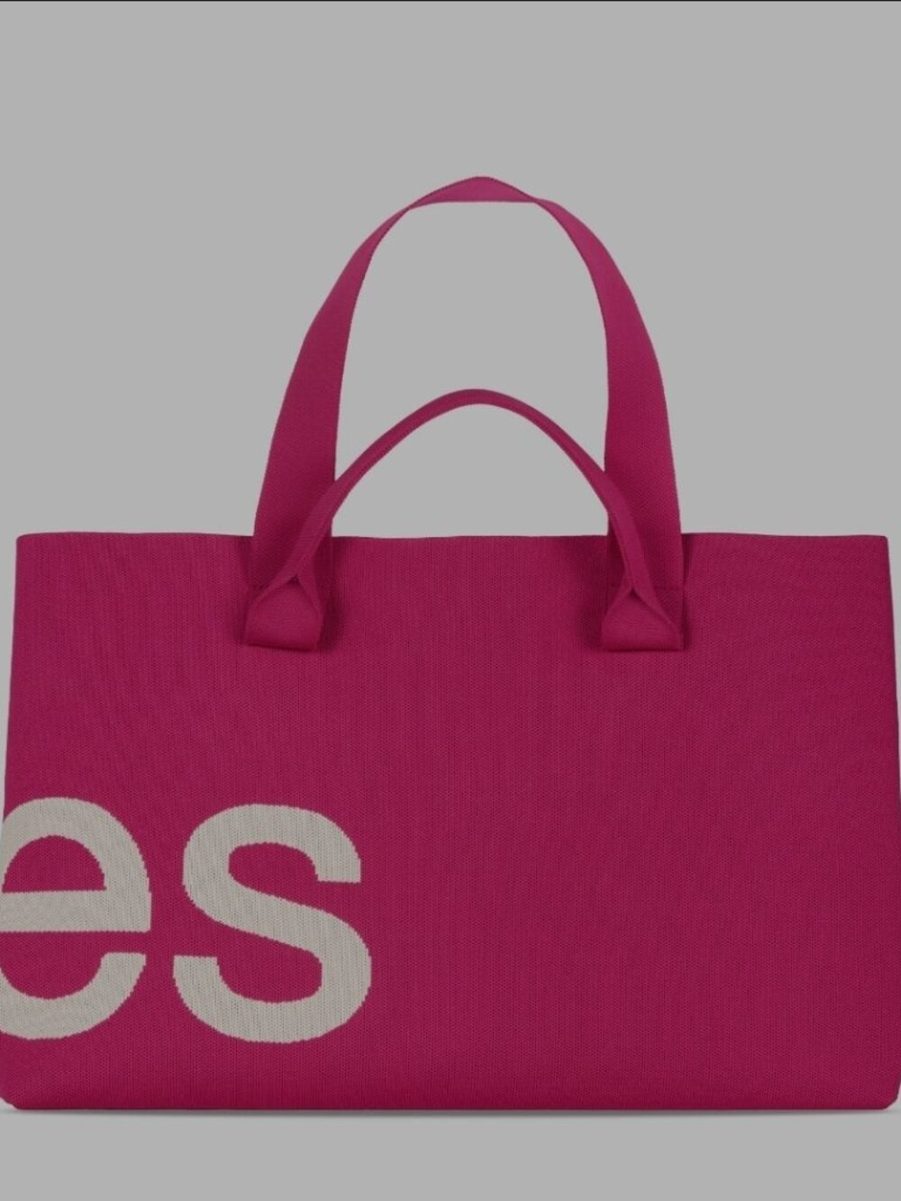 Curves Knit Tote (Raspberry) - Picture 3 of 3